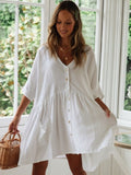2023 Beach Cover up  White Tunic Woman Bikini Cover-ups Bathing Suit Women Beachwear Swimsuit Cover up Sarong pareo plage Q833