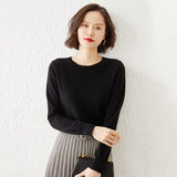 Women's Sweater Autumn Winter O-neck Solid Pullovers Bottoming Shirt Knitwear Long Sleeve Casual Spring Basic Pull Femme Sweater