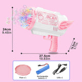 88/69Holes Bubble Gun Automatic Bubbles Machine Rocket Gun Launcher Shape Blower Soap Toys For Kid Bubble Machine Party Supplies