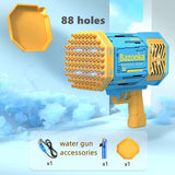 88/69Holes Bubble Gun Automatic Bubbles Machine Rocket Gun Launcher Shape Blower Soap Toys For Kid Bubble Machine Party Supplies