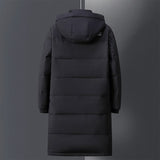 2022 Men's Winter Jacket Hood Feathers Puffer White Duck Long Down Jacket Men Black Parka Coat Warm Autumn Dack Thick Casual Top