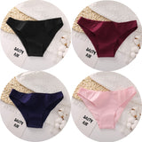 4PCS/Set Women's cotton briefs Sexy Low Waist Female Underpants Elasticity Comfortable Underwear Women's panties Lingerie M-XXL