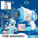 88/69Holes Bubble Gun Automatic Bubbles Machine Rocket Gun Launcher Shape Blower Soap Toys For Kid Bubble Machine Party Supplies