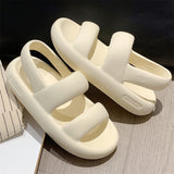 Mid Heels Women's Sandals Platform 2023 Summer Shoes for Female Soft Sole EVA Waterproof Light Weight Beach  Sandalias De Mujer
