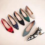 Large women's high-heeled shoes Fashion pointy beautiful pattern square toe shoes Heel rubber anti-skid shoes New 2023