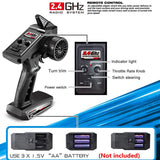 Wltoys RC Cars 2.4G 390 Moter High Speed Racing With LED 4WD Drift Remote Control Off-Road 4x4 Truck Toys For Adults And Kids