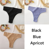 FINETOO Women's Panties Seamless High Waisted Underwear Women Comfortable Panties Women Sexy Underpants For Women 3PCS/Set