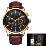 Watches Mens 2023 Top Brand Luxury Casual Leather Quartz Men Watch Man Business Clock Male Sport Waterproof Date Chronograph