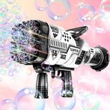 88/69Holes Bubble Gun Automatic Bubbles Machine Rocket Gun Launcher Shape Blower Soap Toys For Kid Bubble Machine Party Supplies