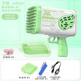 88/69Holes Bubble Gun Automatic Bubbles Machine Rocket Gun Launcher Shape Blower Soap Toys For Kid Bubble Machine Party Supplies