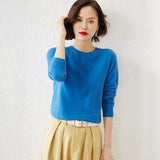 Women's Sweater Autumn Winter O-neck Solid Pullovers Bottoming Shirt Knitwear Long Sleeve Casual Spring Basic Pull Femme Sweater