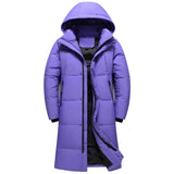 2023 New Arrival Winter Down Jackets Men Overcoat Fashion Thicken Warm 90% White Duck Down Coats for Men Hooded Black Long Parka