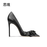 2022 New Fashion High Heels Women's Stiletto  Pointed Toe Office High Pumps Bride Designers Shoes Sexy Party Wedding Shoes6-8-10