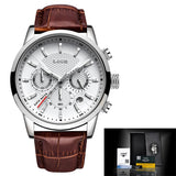 Watches Mens 2023 Top Brand Luxury Casual Leather Quartz Men Watch Man Business Clock Male Sport Waterproof Date Chronograph