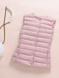 Ultralight Down Vest Women 2022 New Single-breasted Sleeveless Female Duck Down Waistcoat Puffer Feather Padded Warm Jacket