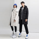 2022 Men's Winter Jacket Hood Feathers Puffer White Duck Long Down Jacket Men Black Parka Coat Warm Autumn Dack Thick Casual Top