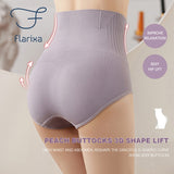 Flarixa Seamless Women's Panties High Waist Flat Belly Panties Body Shaping Underwear Comfort Postpartum Abdominal Pants Briefs