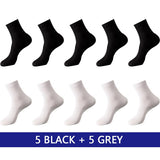 ZTOET Brand Men's Bamboo Fiber Socks New Black Business Breathable Deodorant Compression Socks Men Long Socks Big Size EU38-48