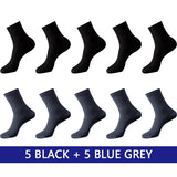 ZTOET Brand Men's Bamboo Fiber Socks New Black Business Breathable Deodorant Compression Socks Men Long Socks Big Size EU38-48