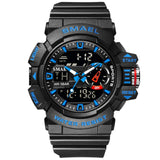 SMAEL Military Watches Men Sport Watch Waterproof Wristwatch Stopwatch Alarm LED Light Digital Watches Men's Big Dial Clock 8043