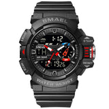 SMAEL Military Watches Men Sport Watch Waterproof Wristwatch Stopwatch Alarm LED Light Digital Watches Men's Big Dial Clock 8043