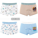 4 Pcs High Quality Children's Underwear for Kids Cartoon Cat Shorts Soft Cotton Underpants Boys Teenage Striped Panties 4-16T