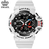 SMAEL Military Watches Men Sport Watch Waterproof Wristwatch Stopwatch Alarm LED Light Digital Watches Men's Big Dial Clock 8043