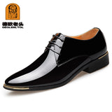 2022 Newly Men's Quality Patent Leather Shoes White Wedding Shoes Size 38-48 Black Leather Soft Man Dress Shoes