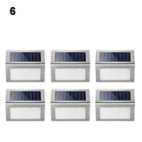 Outdoor LED Lights Solar Powered 3LED Waterproof Garden Wall Lamp For Fence Deck Stair Lights Decoration