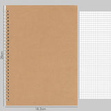 16K/A5/A6 Khaki Cover notebook Dots/Square/Ruled/Blank 100 pages paper Daily writing Planner Office school supplies Stationery