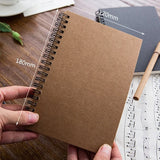 STONEGO Soft Cover Spiral Notebook Natural Environmentally Blank Sketch Book Pad Notepad Unlined Kraft Paper Cover