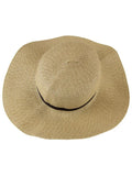 Women's Straw Sun Hat Classic Flat Beach Hat Summer Sun Protection Cowboy Style Hat Rolled Up Packable Wide Brim Panama Hats