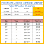 Girls Panties Kids Cotton Underwear Children&#39;s Briefs Short Solid White Color 3Pcs/lot