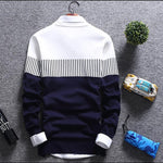 New Autumn Pullovers Men Fashion Stripe Causal Knitted Sweaters Pullovers Mens Slim Fit O Neck Knitwear Mens Brand Clothing 2023