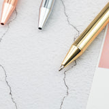 1 Pieces Lytwtw's Roller Ballpoint Pen Luxury Cute Wedding Rose Gold Metal Stationery School Office Supply High Quality Spinning