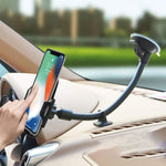Homhu Windshield Car Phone Mount Universal Cell Phone Holder Stand Long Arm Holder for iPhone 11 12 13 Pro Xs Max Xiaomi Huawei