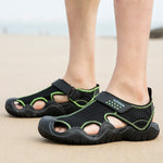 Breathable Mesh Men sandals Outdoor Summer Men Sneakers shoes  Plastic Men Casual shoes Summer Beach Shoes Water Shoes