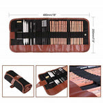 29Pcs Sketch Pencil Set Professional Drawing Pencils Bags Portable Outdoor Travel Ketching Painter School Students Art Supplies