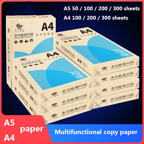 A4a5 Paper Double-sided Printing Copy Paper 70g Home School Office Printing Stationery Student Manuscript White Draft Paper