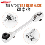 Mini 1/4 Ratchet Wrench Double Ended Quick Socket Ratchet Wrench Screwdriver Hex Torque Wrenches Set Spanner Hand Repair Tools