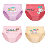 4 Pieces/Lot Children Underwear Cotton Girls Panties Cute Kids Boxer Briefs Child Soft Girl Pants 2-10Years