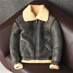 2023 New Thick Sheep Wool Original Ecological Fur One Leather Fur Jacket Male  Warm Genuine Sheepskin Coats Flight Jackets