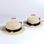 Summer Hats For Women Sun Hat Beach Ladies Fashion Flat Brom Bowknot Panama Lady Casual Sun Hats For Women Straw Hat