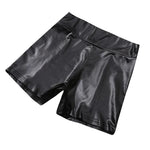 Leather Shorts Women High Waist Bodycon Push Up Black Short Joggers Sports Fitness Womens Sexy Slim Shorts Spodenki Damskie