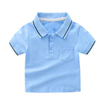 Elegant Summer Children Polo Shirt High Quality Boys Tshirts Cotton Fabric Tops Tees Kids Clothes