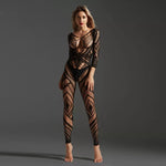 S-XXL Black Sexy Body stockings Women Open Crotch erotic clothes Fishnet Mesh tights Lingerie Erotic bodysuit Sleepwear Teddies