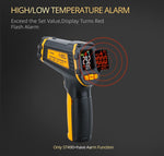 Digital Infrared Thermometer Laser Temperature Meter Non-contact Pyrometer Imager Hygrometer IR Termometro Color LCD Light Alarm