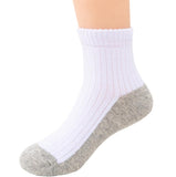 Pure Cotton Soft White Student Socks Breathable Absorbing Sweat Sport Socks Boys Girls Quality Socks 4Pairs/Lot Size 16-24cm