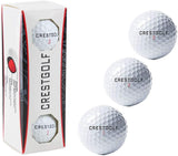 Crestgolf 12pcs/Box Golf Balls Maximum Distance 3-Piece Golf Ball for Professional Competition White Color