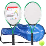 Set of 2 Teenager&#39;s Tennis Racket for Children Youth Beginners Training Nylon Network Cable Whth Free A Stretchless Tennis Ball